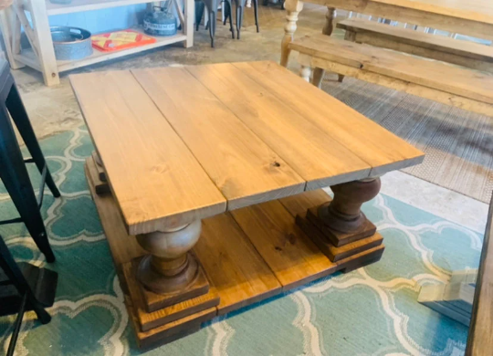 Farmhouse Square Table – Large - Chic & Antique