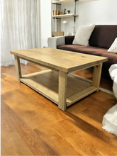 Load image into Gallery viewer, Rectangle Coffee Table - Large Wooden Coffee Table - Sandstone - Living Room Rustic Wood Furniture With Rustic Farmhouse Feel
