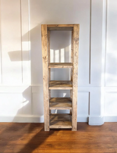 Tall Bookcase - Farmhouse Style Shelving - Special Walnut Brown - Tall Shelving Unit - Kitchen, Livingroom, or Office