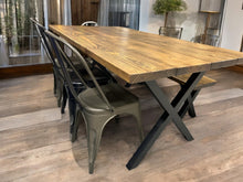 Load image into Gallery viewer, 6ft Industrial Table with Bench and Chair Options (Roanoke, Black)
