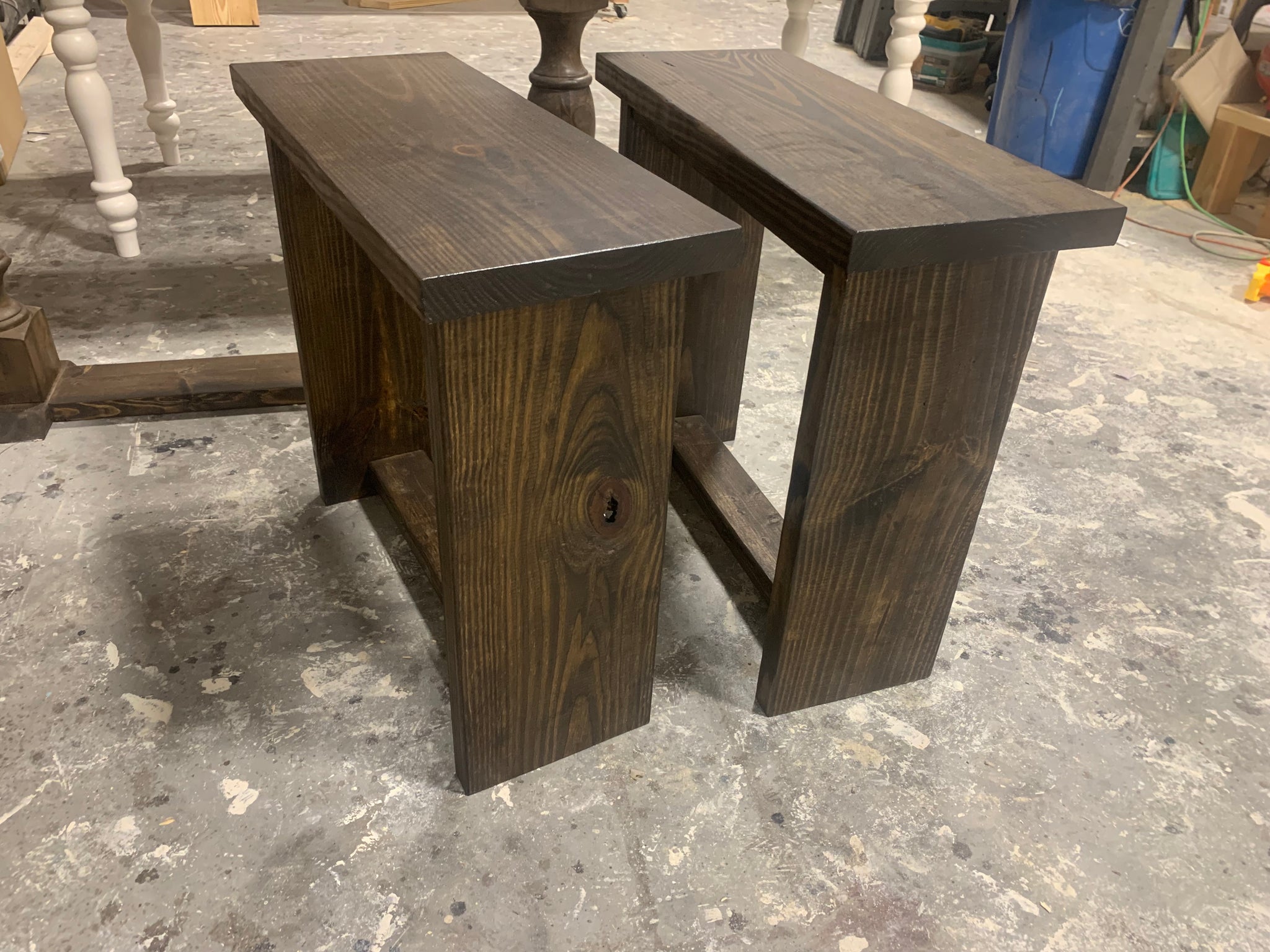 Custom End Table - narrow wood end table for the modern home